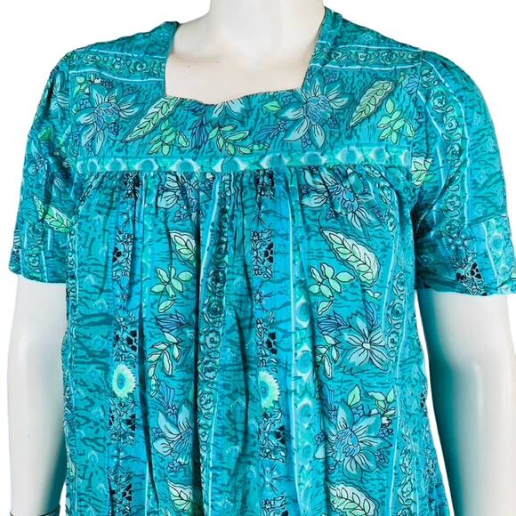 Styled by Soybury House Coat Womans Large Dress Floral Mu Mu Patio Lounger VTG - Picture 2 of 7